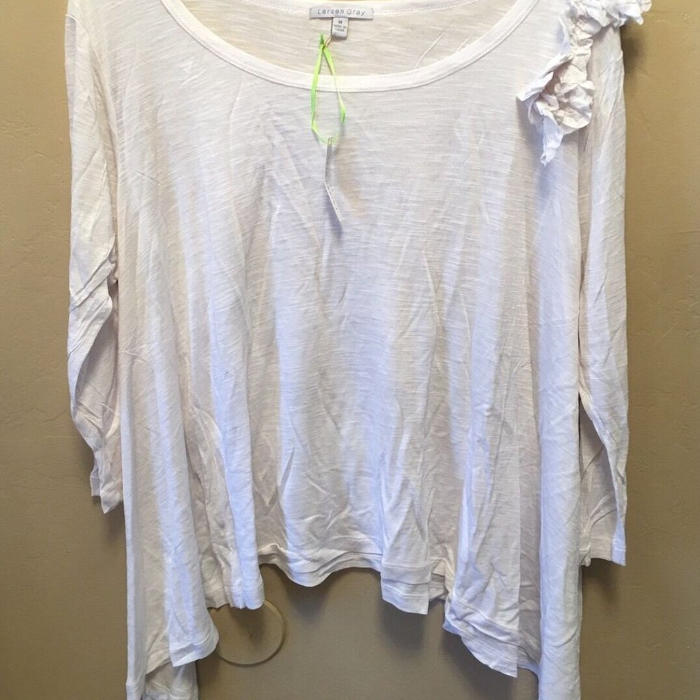 Larsen Gray Women's Medium Floral Applique Stretch